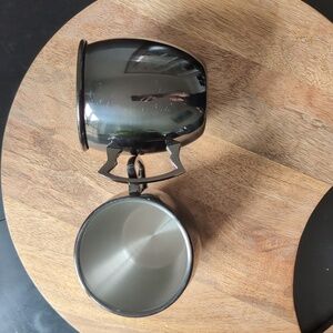 Set of 2 Pier 1 Imports Gunmetal Black Stainless Steel Moscow Mule Drink Mugs